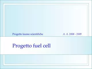 progetto lauree scientifiche a a 2008 2009
