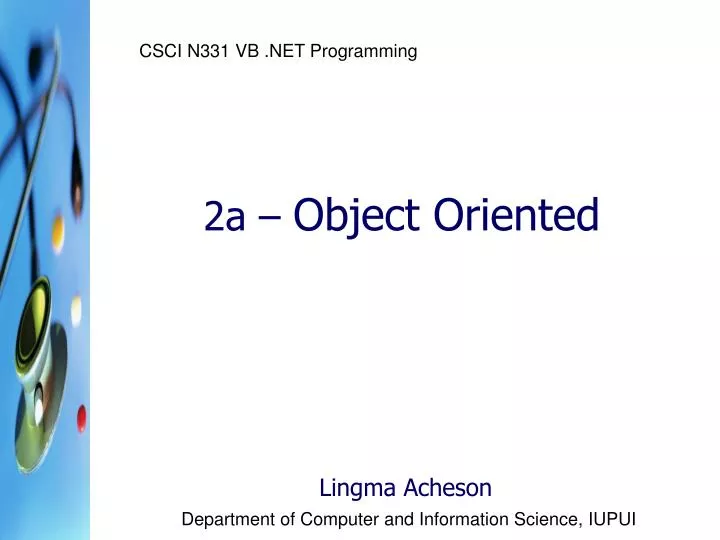 2a object oriented