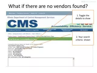What if there are no vendors found?