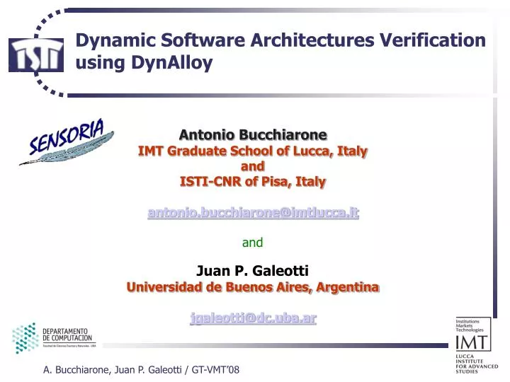 dynamic software architectures verification using dynalloy