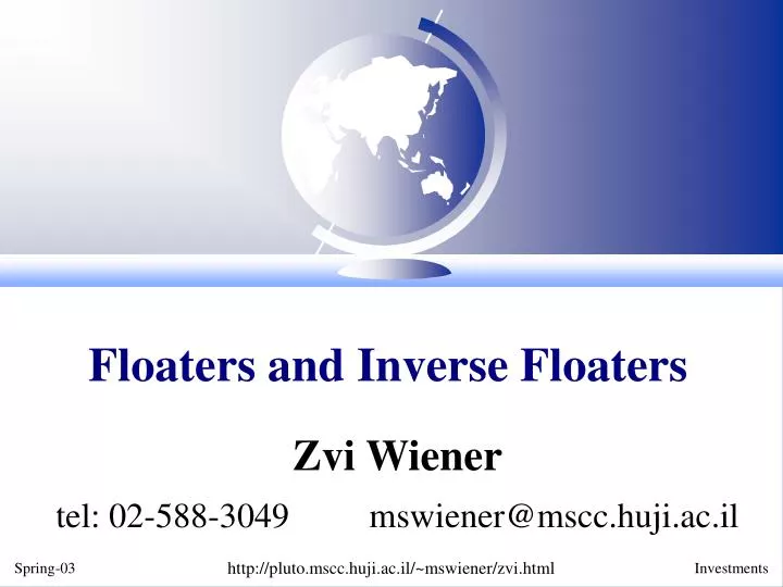 floaters and inverse floaters
