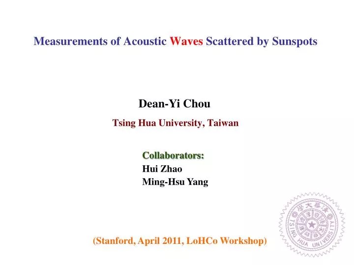 measurements of acoustic waves scattered by sunspots