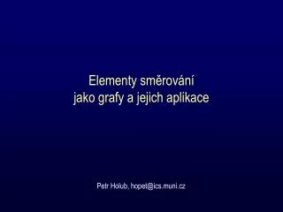 elementy sm rov n jako grafy a jejich aplikace