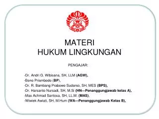 materi hukum lingkungan