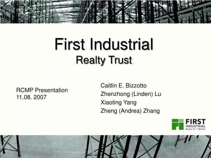 first industrial realty trust