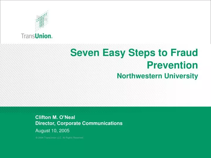 seven easy steps to fraud prevention northwestern university