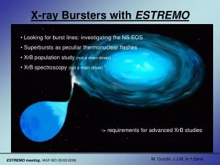 X-ray Bursters with ESTREMO