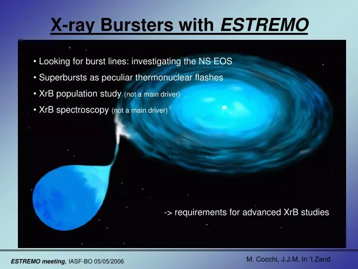 x ray bursters with estremo
