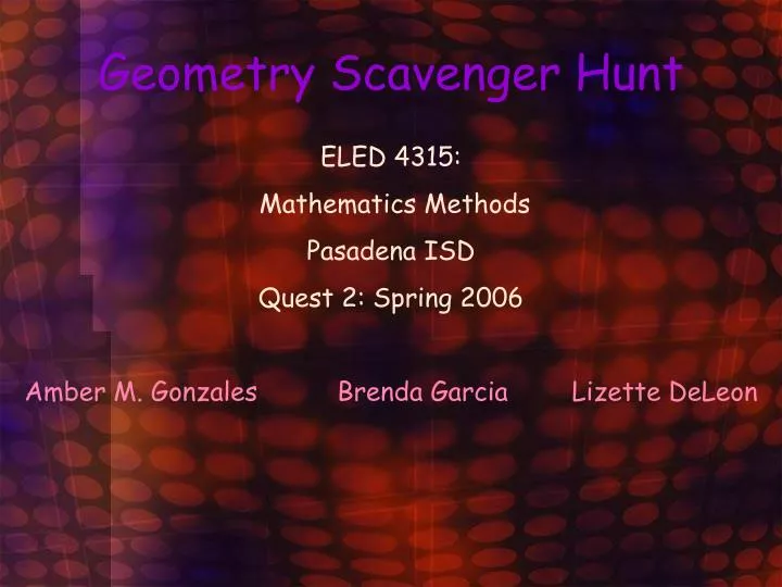 geometry scavenger hunt