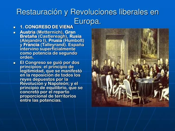 restauraci n y revoluciones liberales en europa