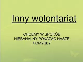 inny wolontariat