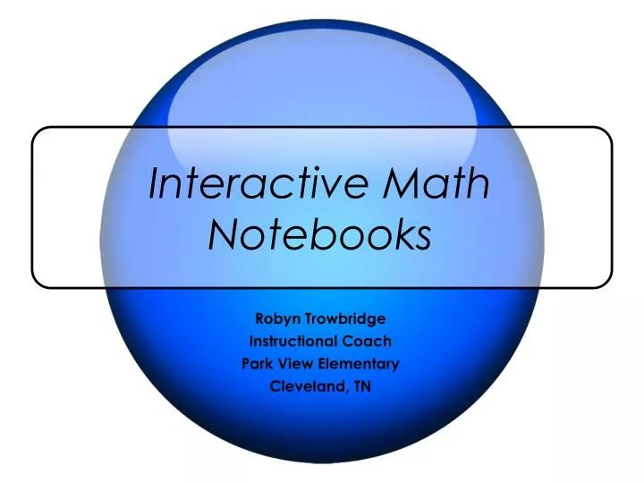 interactive math notebooks