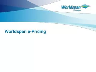 Worldspan e-Pricing