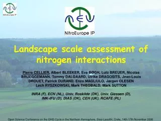 Landscape scale assessment of nitrogen interactions