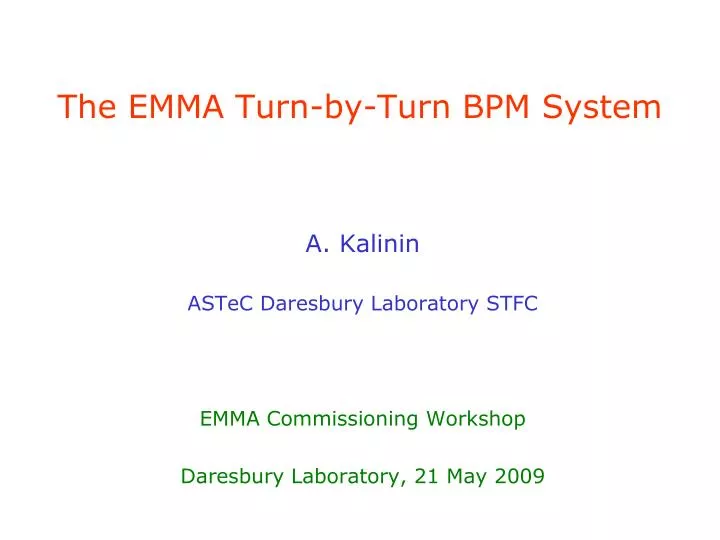 the emma turn by turn bpm system