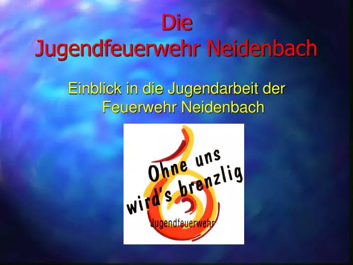 die jugendfeuerwehr neidenbach