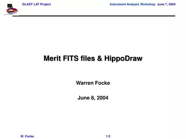 merit fits files hippodraw