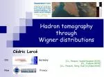 Hadron tomography through Wigner distributions - slide 1