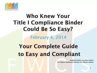 Who Knew Your Title I Compliance Binder Could Be So Easy?