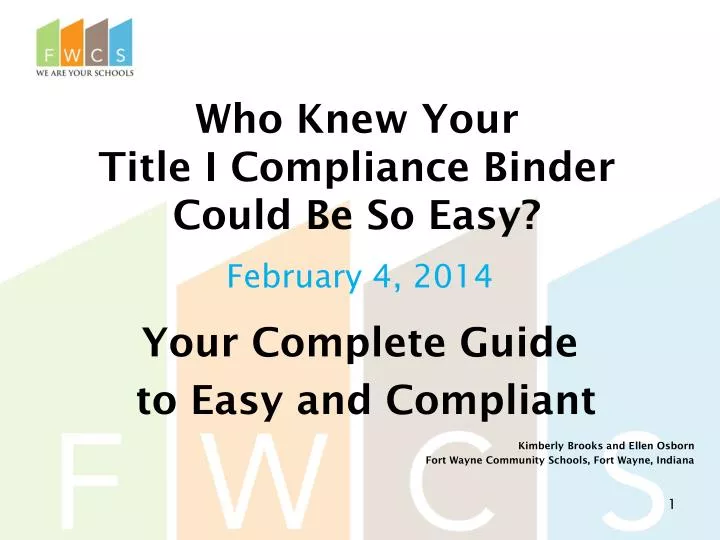 who knew your title i compliance binder could be so easy