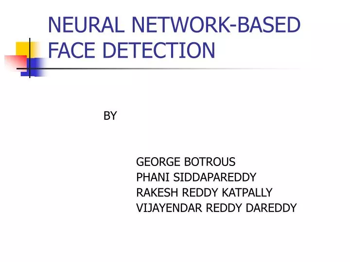 neural network based face detection