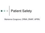 Patient Safety - slide 1