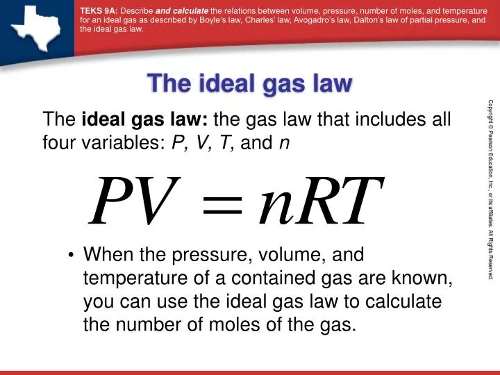 the ideal gas law