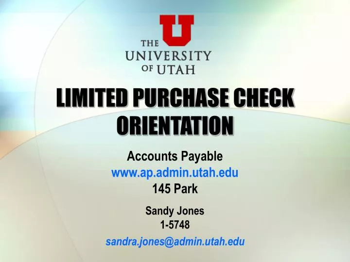 limited purchase check orientation