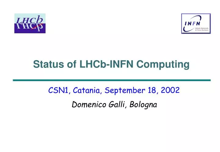 status of lhcb infn computing