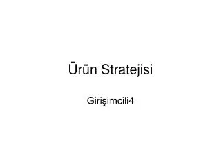 r n stratejisi