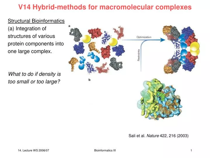 v14 hybrid methods for macromolecular complexes