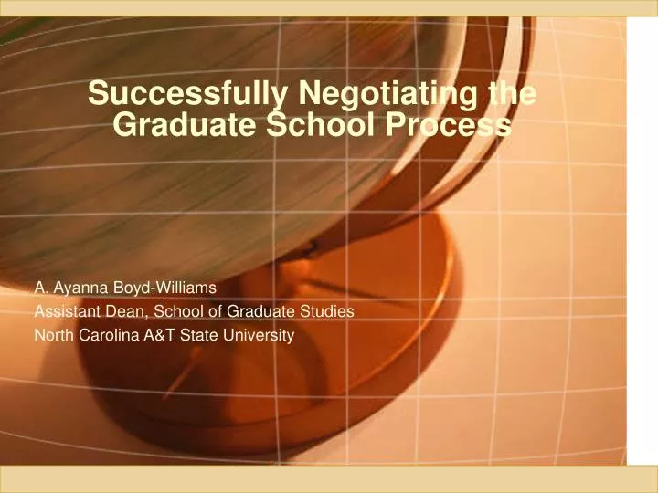 successfully negotiating the graduate school process
