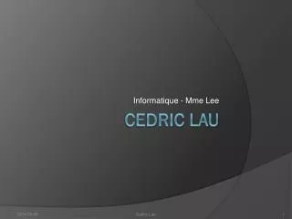 Cedric Lau