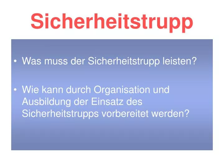 sicherheitstrupp