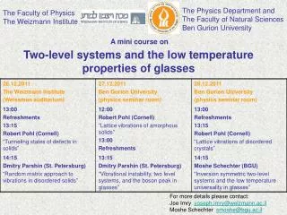 Two-level systems and the low temperature properties of glasses