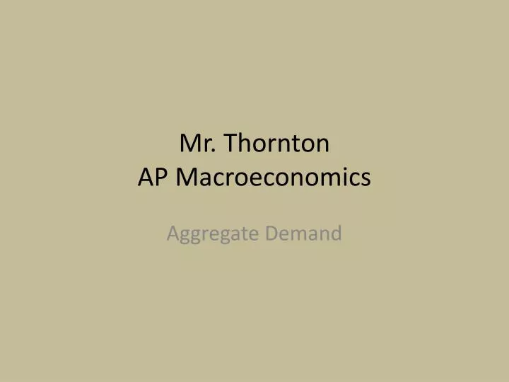 mr thornton ap macroeconomics