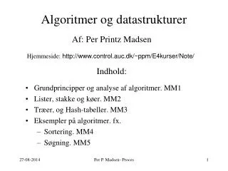 algoritmer og datastrukturer