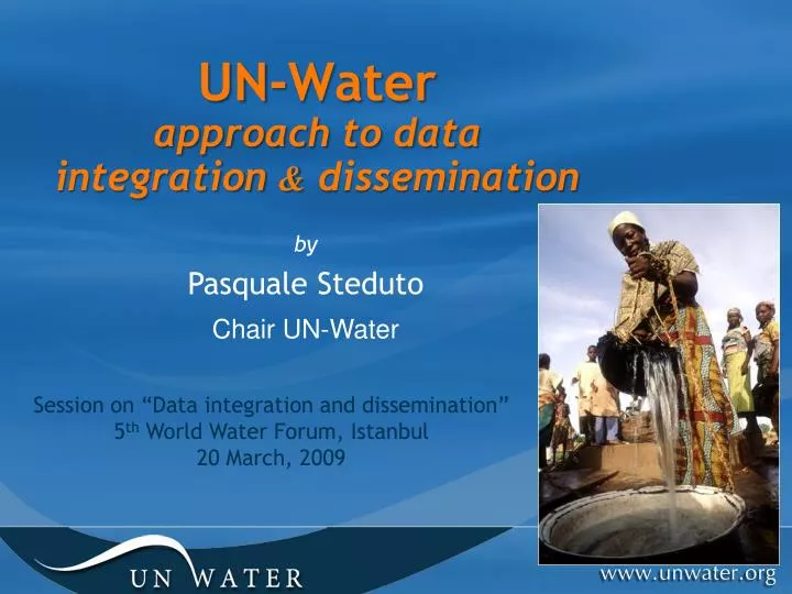 un water approach to data integration dissemination