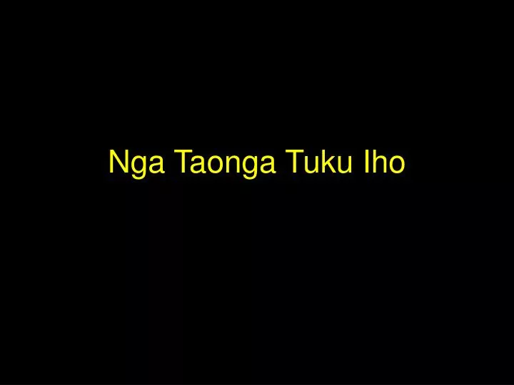 nga taonga tuku iho