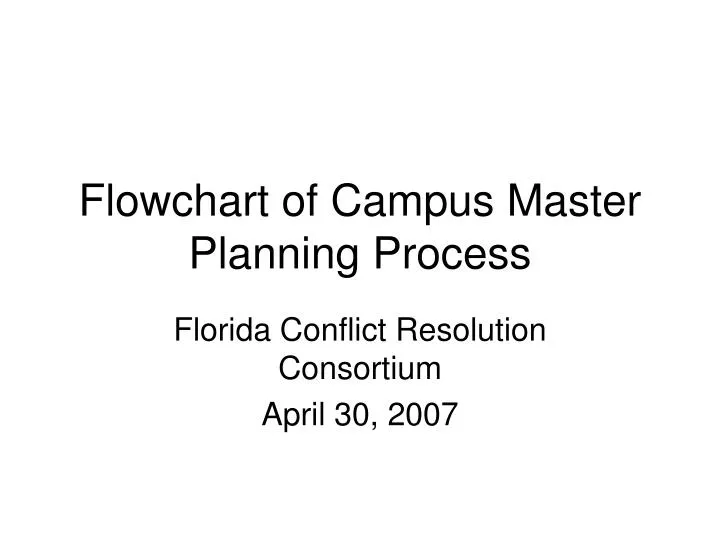flowchart of campus master planning process