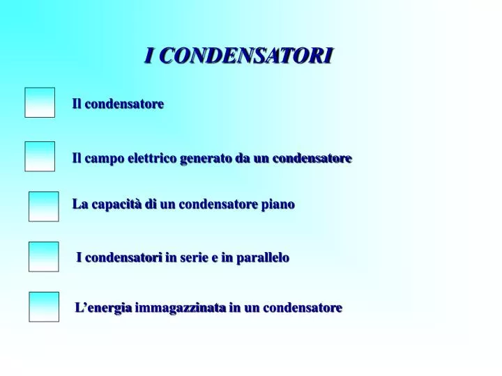 i condensatori