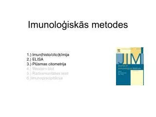 imunolo isk s metodes