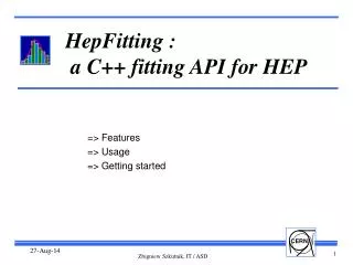 HepFitting : a C++ fitting API for HEP