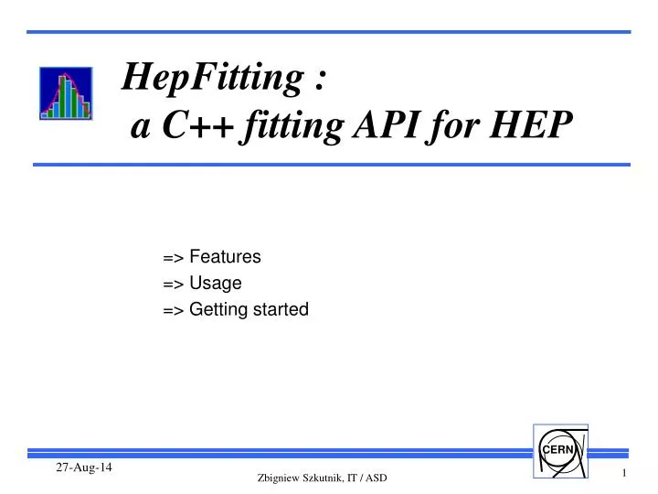 hepfitting a c fitting api for hep