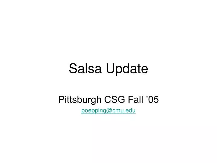 salsa update
