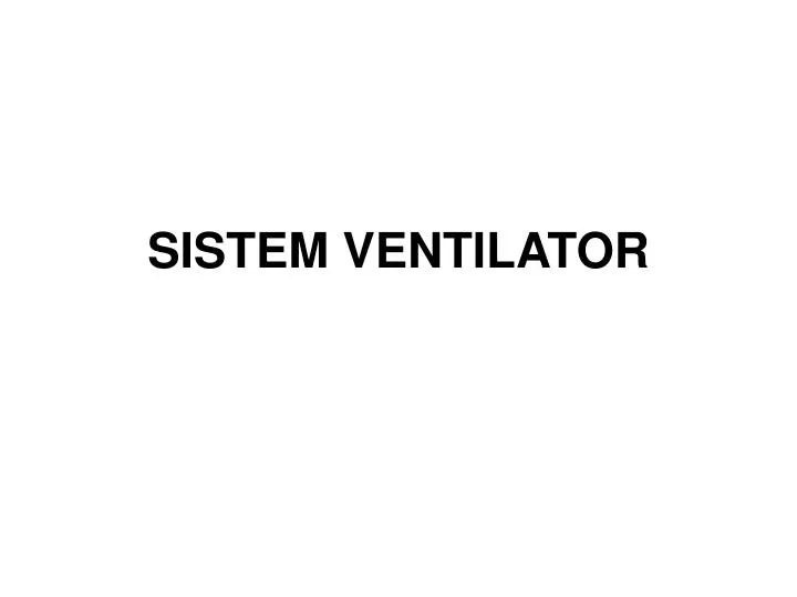 sistem ventilator