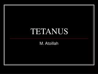 tetanus