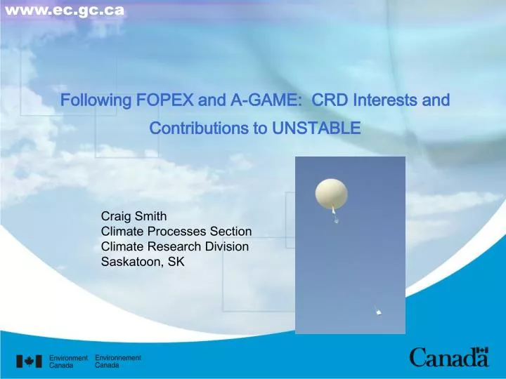 following fopex and a game crd interests and contributions to unstable