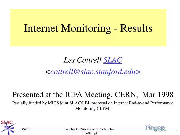 internet monitoring results