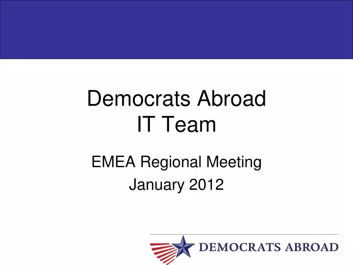 democrats abroad it team